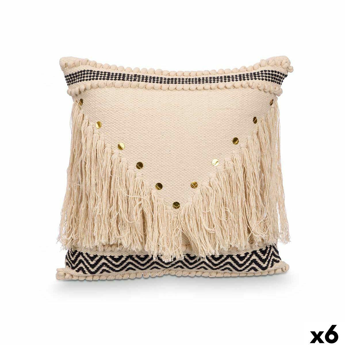 Cojín Gift Decor Negro Natural 45 x 15 x 45 cm (6 Unidades)