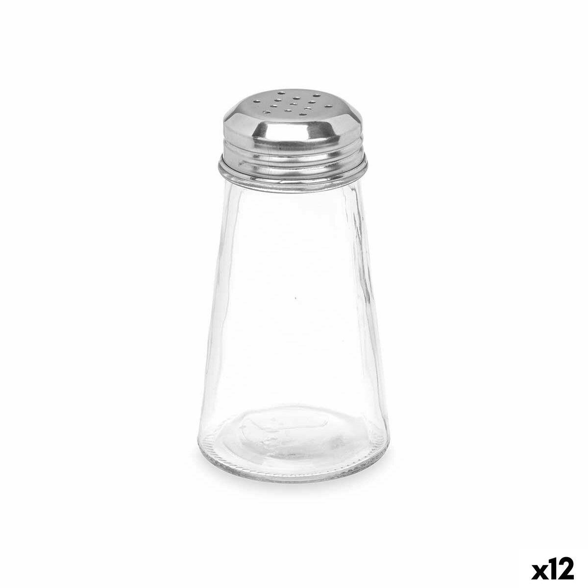Salero Vivalto Transparente Metal Vidrio 5,5 x 10,5 x 5,5 cm (12 Unidades)