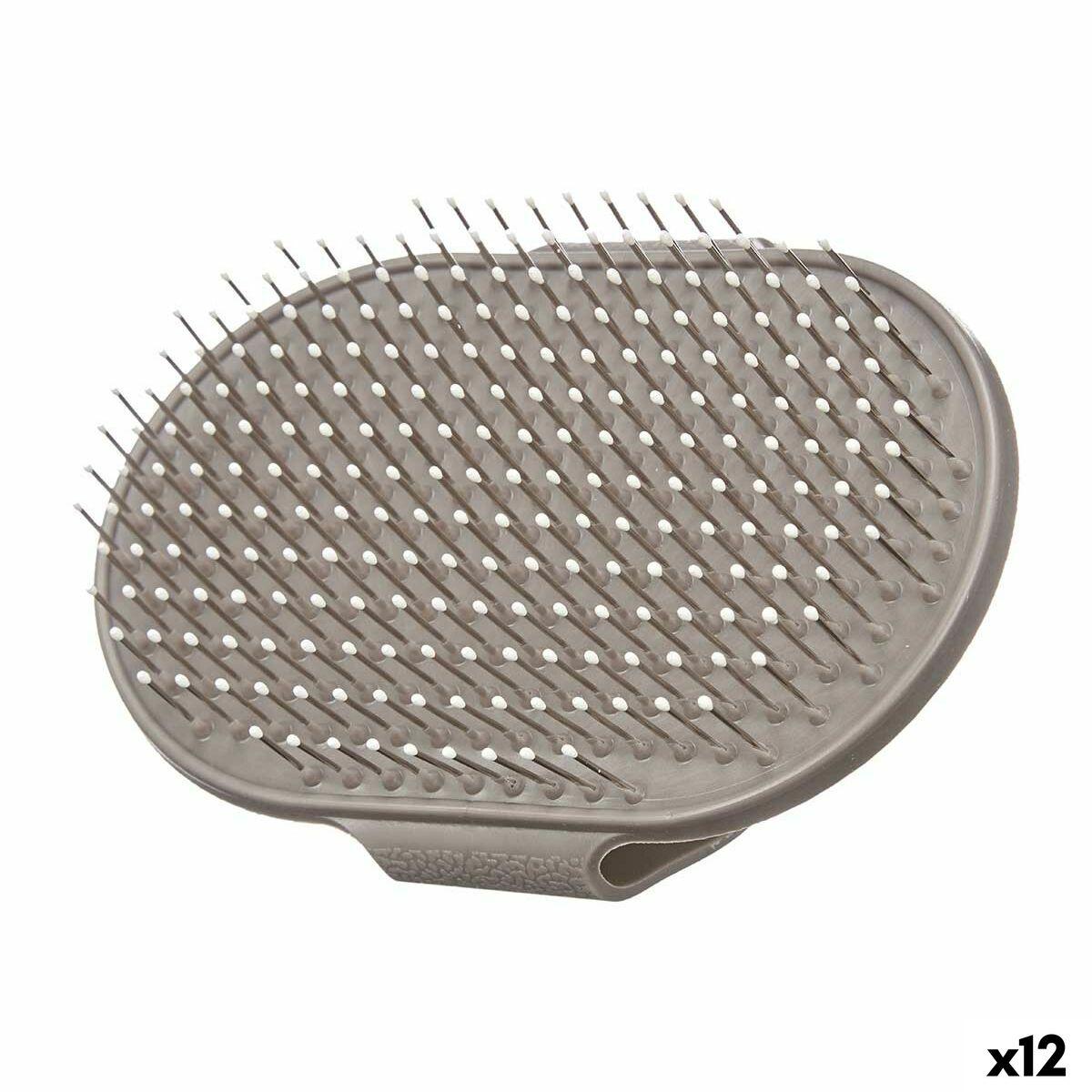 Cepillo para Perros Mascow Gris 13 x 3,5 x 10 cm (12 Unidades)