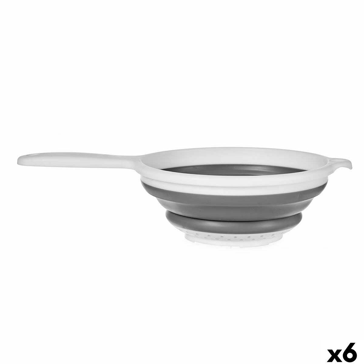 Colador Kinvara Blanco Gris Polipropileno TPR 33,5 x 20 x 8 cm 20 x 33,5 x 3,5 cm (6 Unidades)