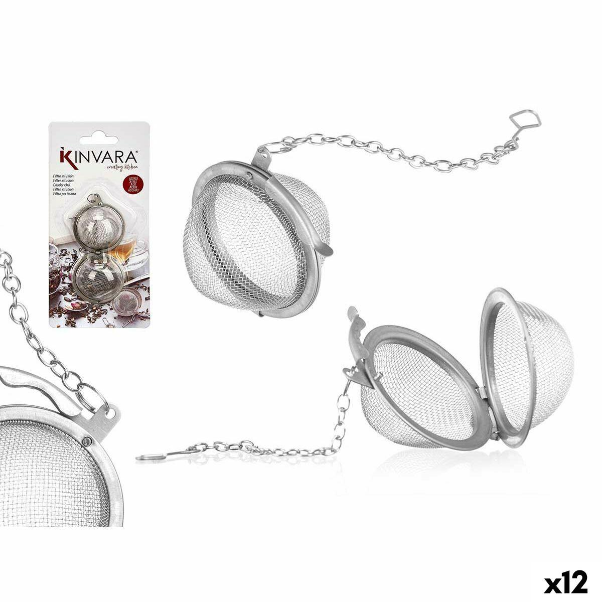 Infusor Kinvara Metal Acero Inoxidable Acero 8,5 x 18 x 2,5 cm (12 Unidades)