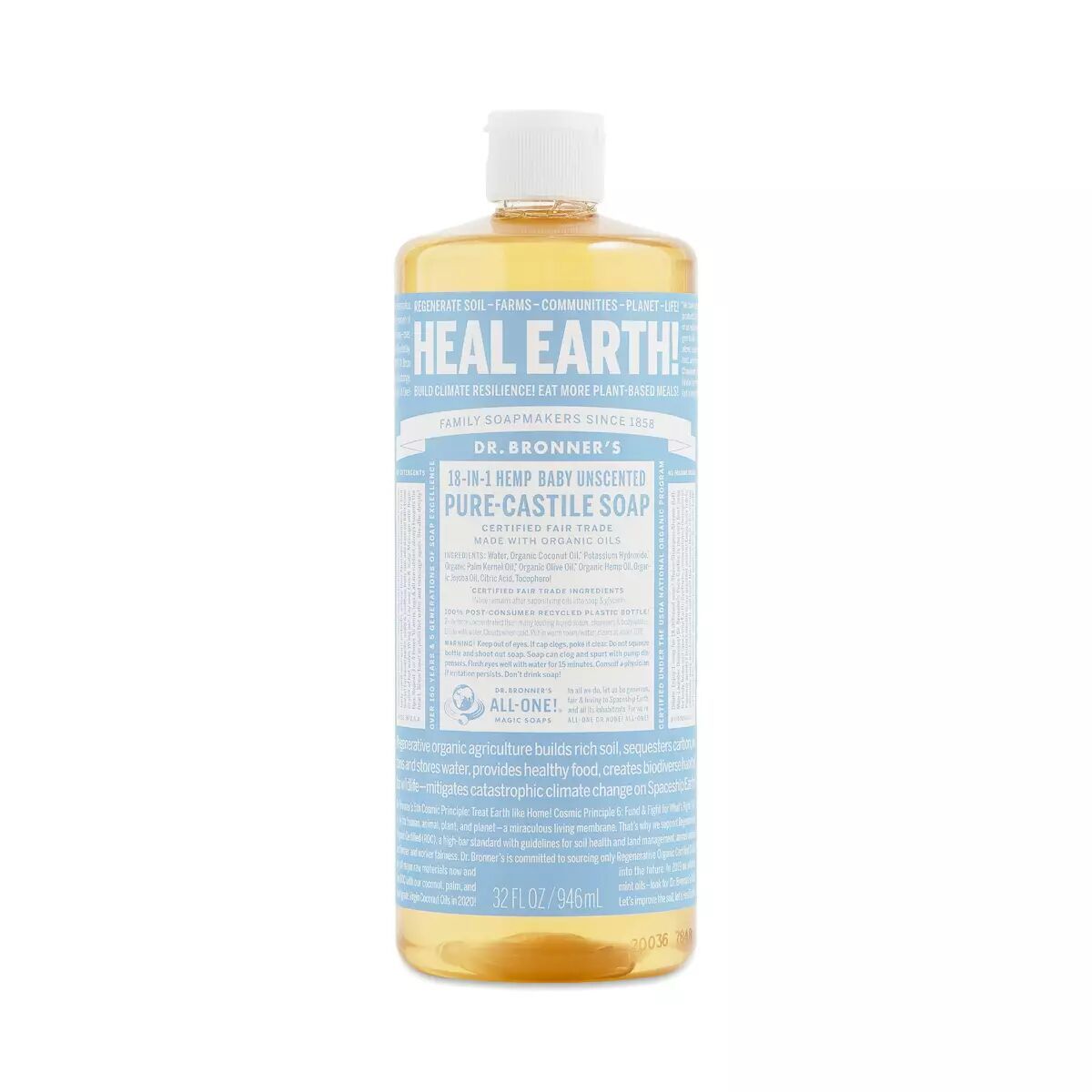 Jabón de Manos Dr Bronner's Neutral 945 ml