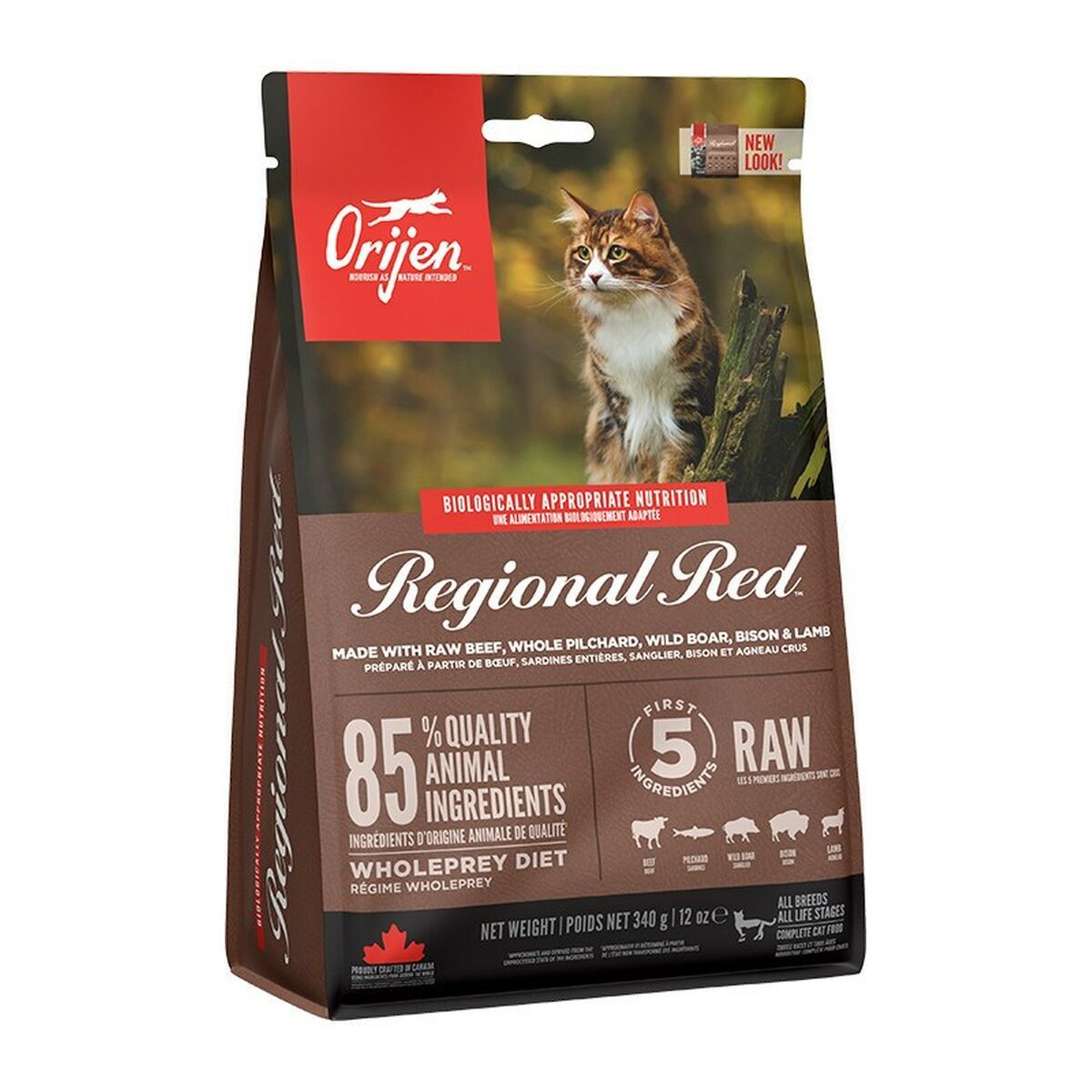 Comida para gato Orijen Ternera Cordero Jabalí 340 g