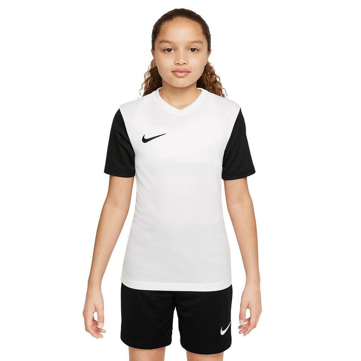 Camiseta de Manga Corta Infantil Nike TIEMPO PREMIER 2 TEE DH8389 100 Blanco