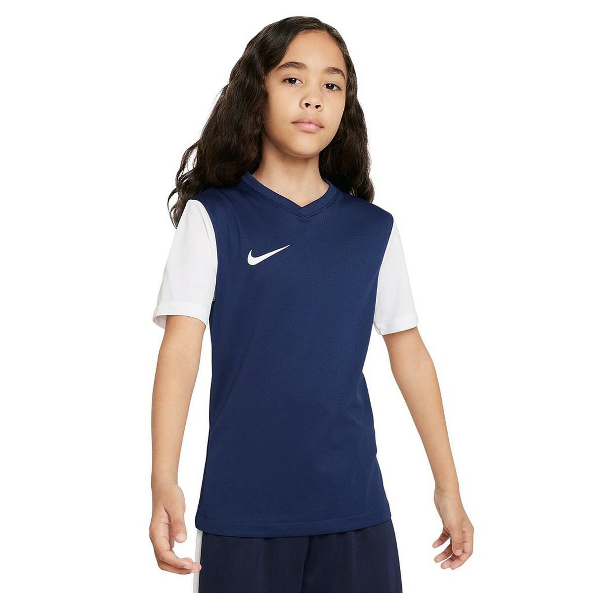 Camiseta de Manga Corta Infantil Nike TIEMPO PREMIER 2 TEE DH8389 410 Azul marino