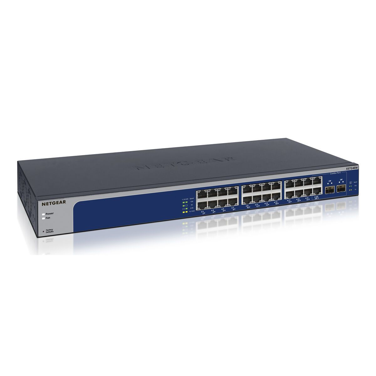 Switch Netgear XS724EM-200EUS Azul Gris
