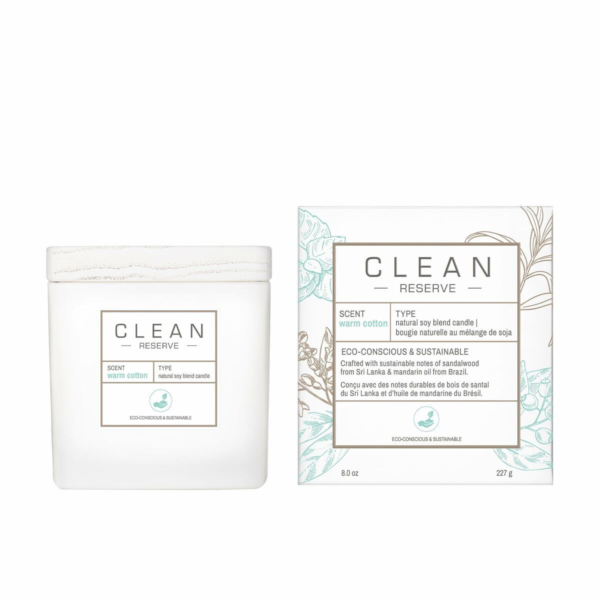 Vela Perfumada Clean Warm Cotton 227 g