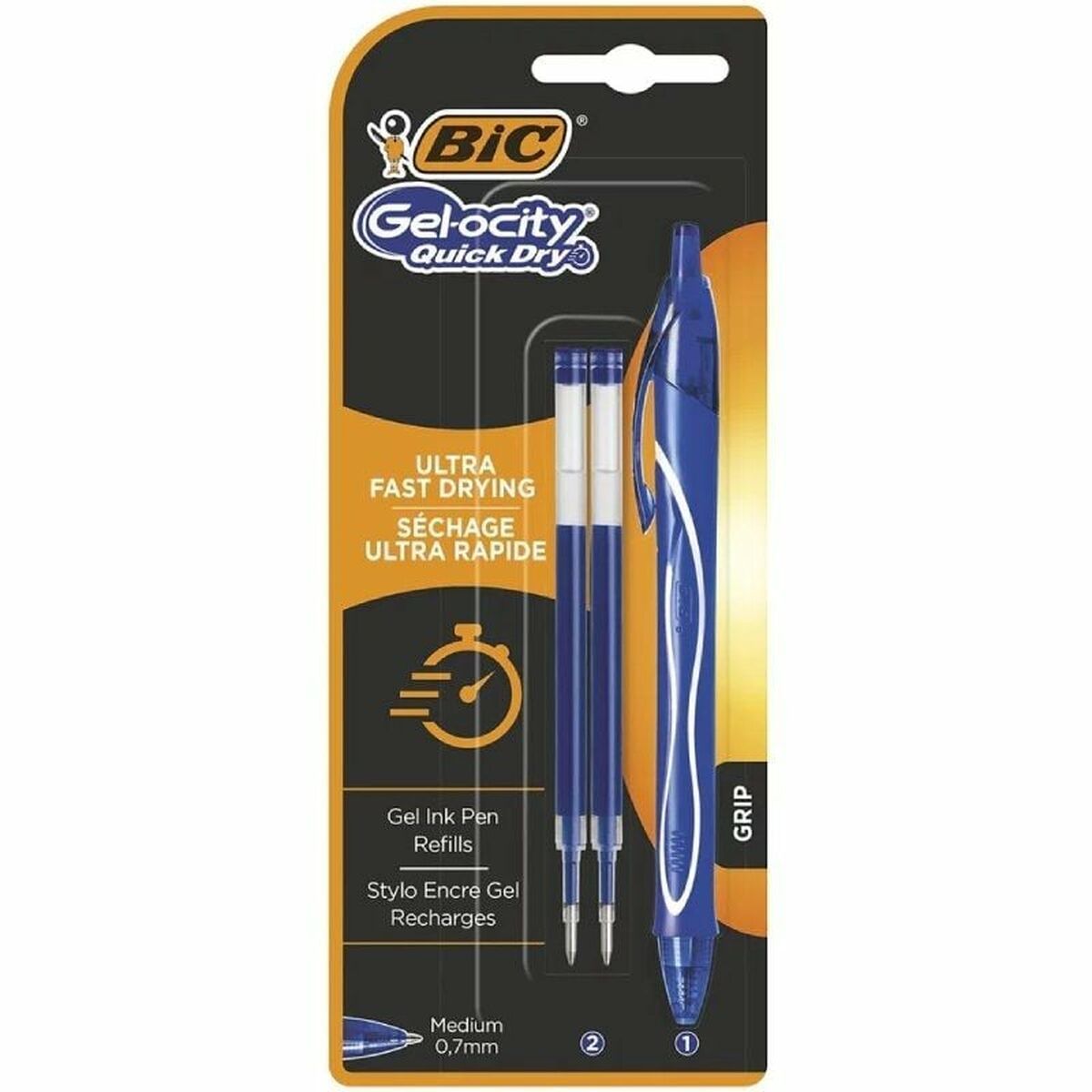 Bolígrafo de gel Bic Gelocity Quick Dry 951757 Azul