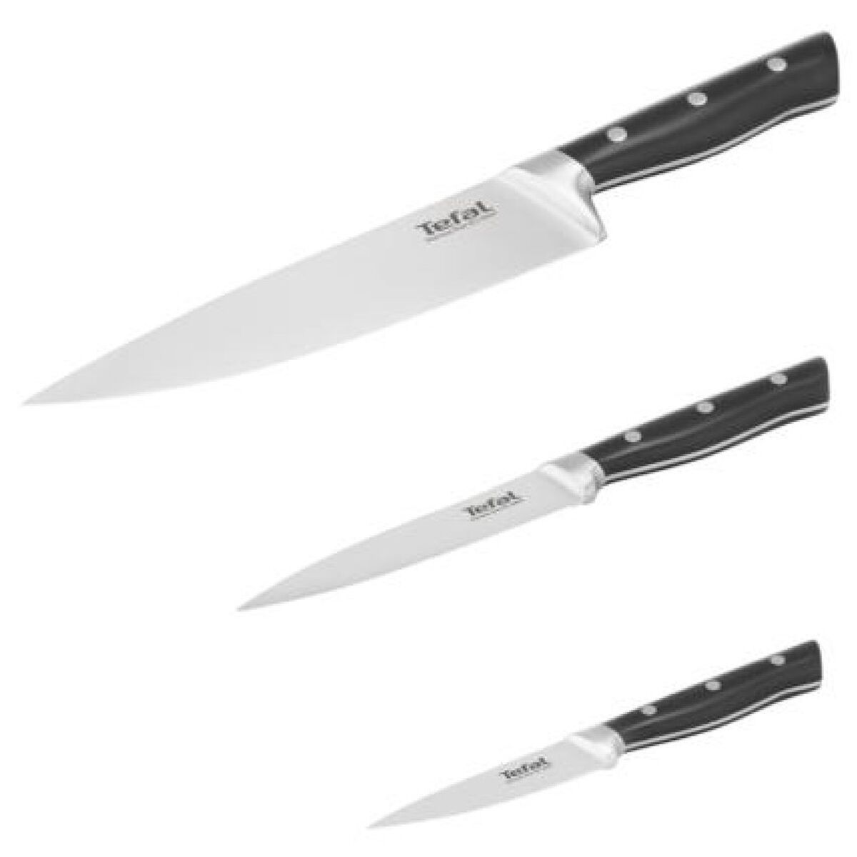 Set de Cuchillos Tefal Multicolor Acero Inoxidable 3 Piezas