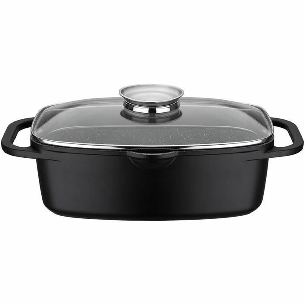 Cacerola Con Tapa Baumalu Negro Cerámica