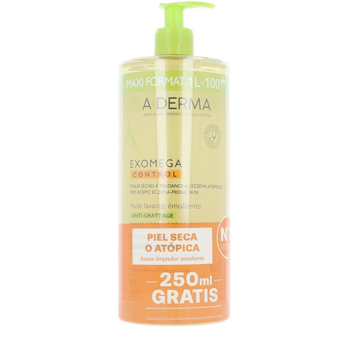 Aceite de Ducha A-Derma EXOMEGA CONTROL 1 L
