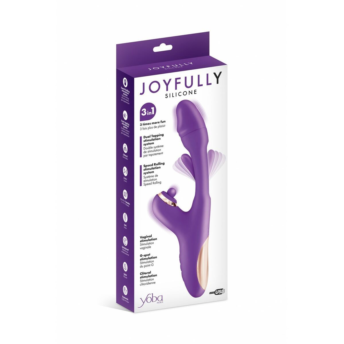 Vibrador Doble Estimulación Yoba JOYFULLY Púrpura
