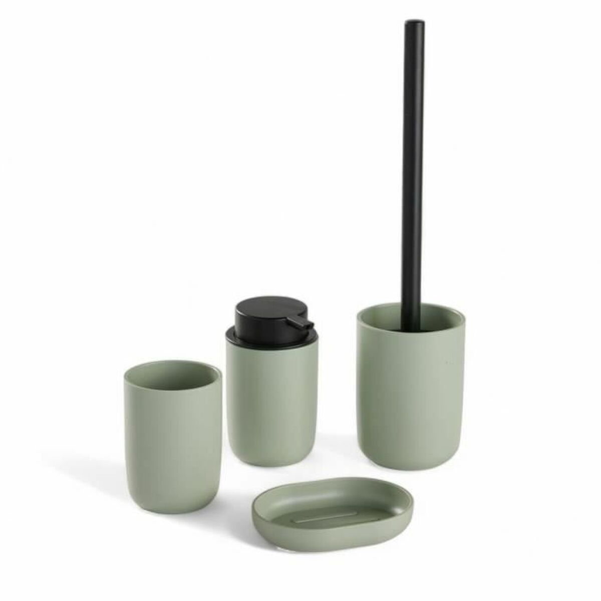 Set de Baño TODAY HOY Verde Plástico Moderno 4 Piezas (4 Unidades)