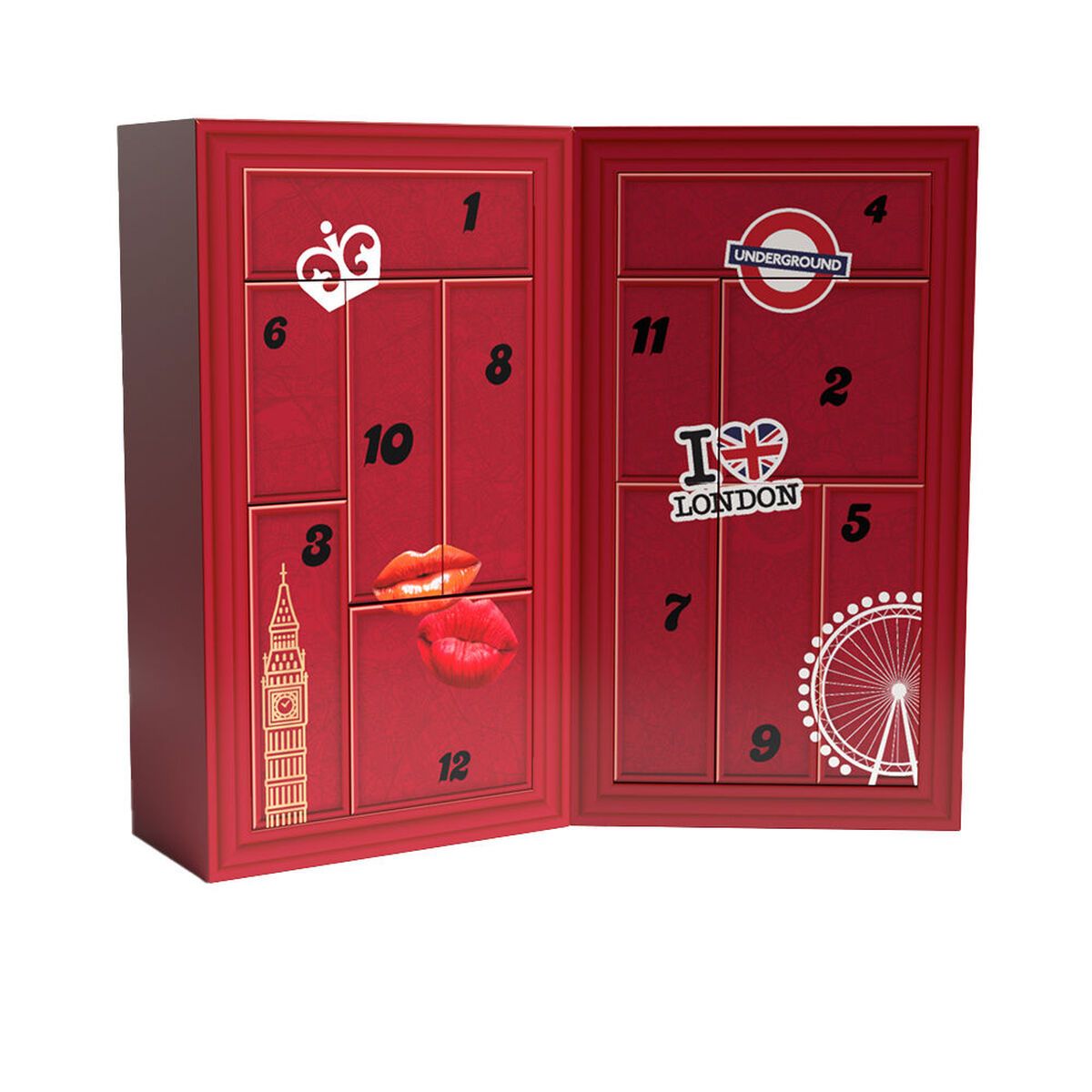 Set de Maquillaje Rimmel London CALENDARIO DE ADVIENTO Calendario de Adviento 12 Piezas