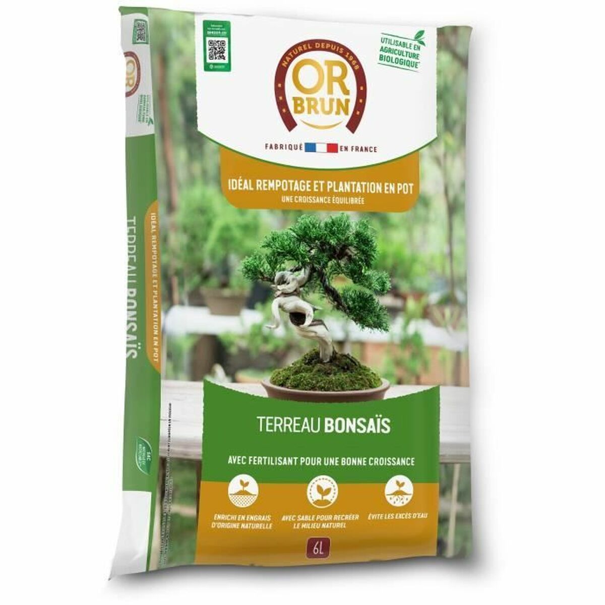 Tierra para macetas OR BRUN BROWN GOLD 6 L