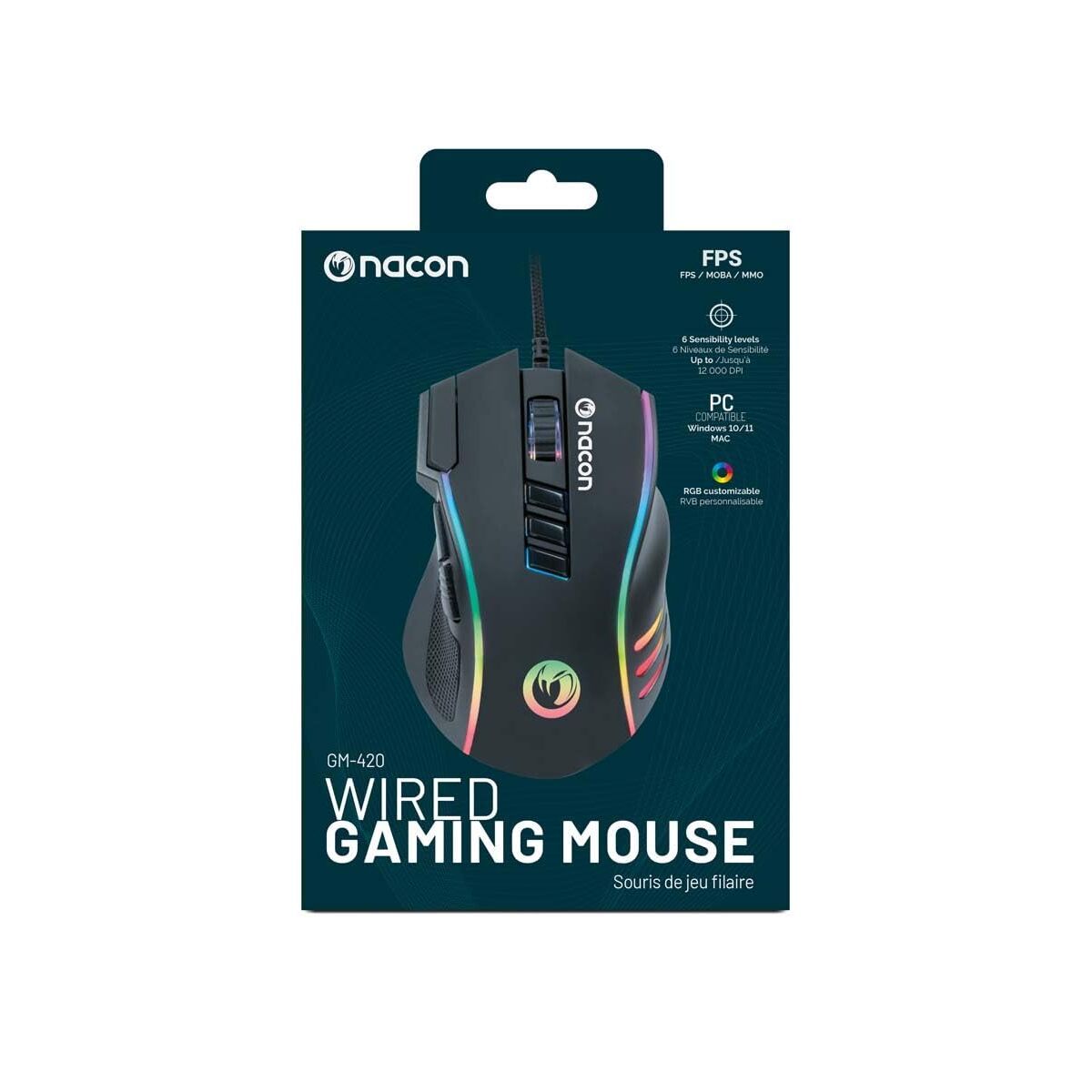 Ratón Nacon PCGM-420 Negro