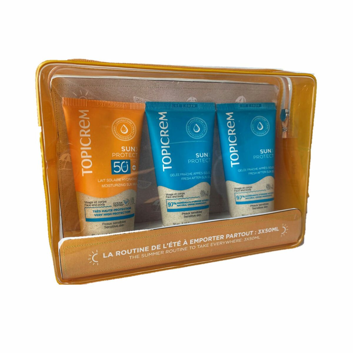Set de Protección Solar Topicrem SUN PROTECT Spf 50 Spf 50+ 3 Piezas