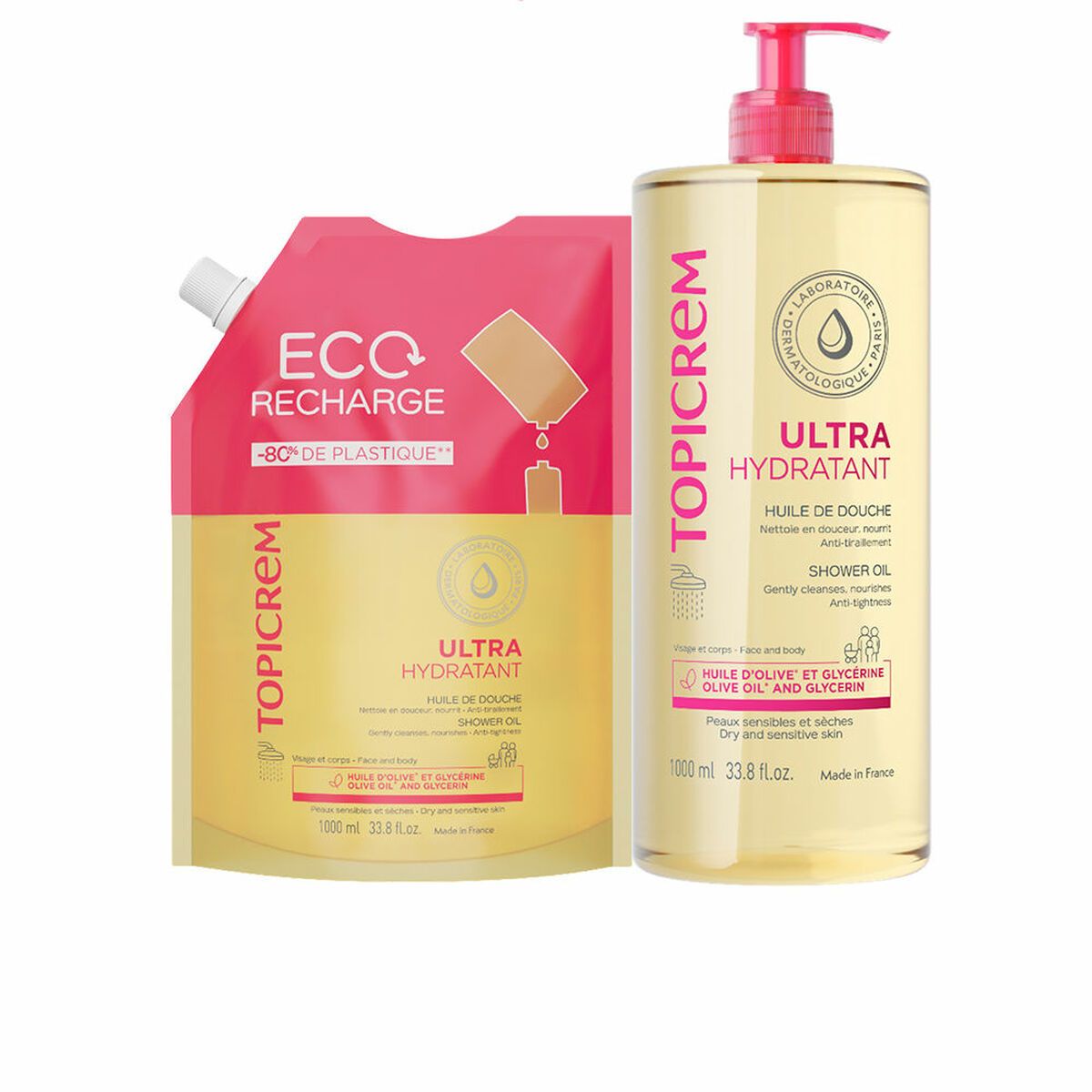 Aceite de Ducha Topicrem UH 2 Piezas