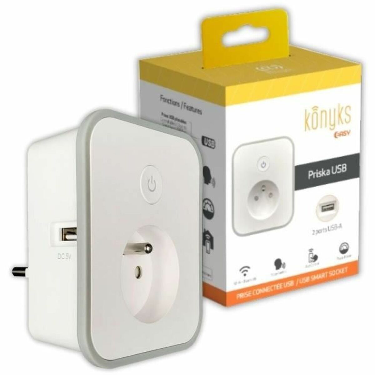 Enchufe con medidor de consumo Konyks Priska Bluetooth Wi-Fi 16 A