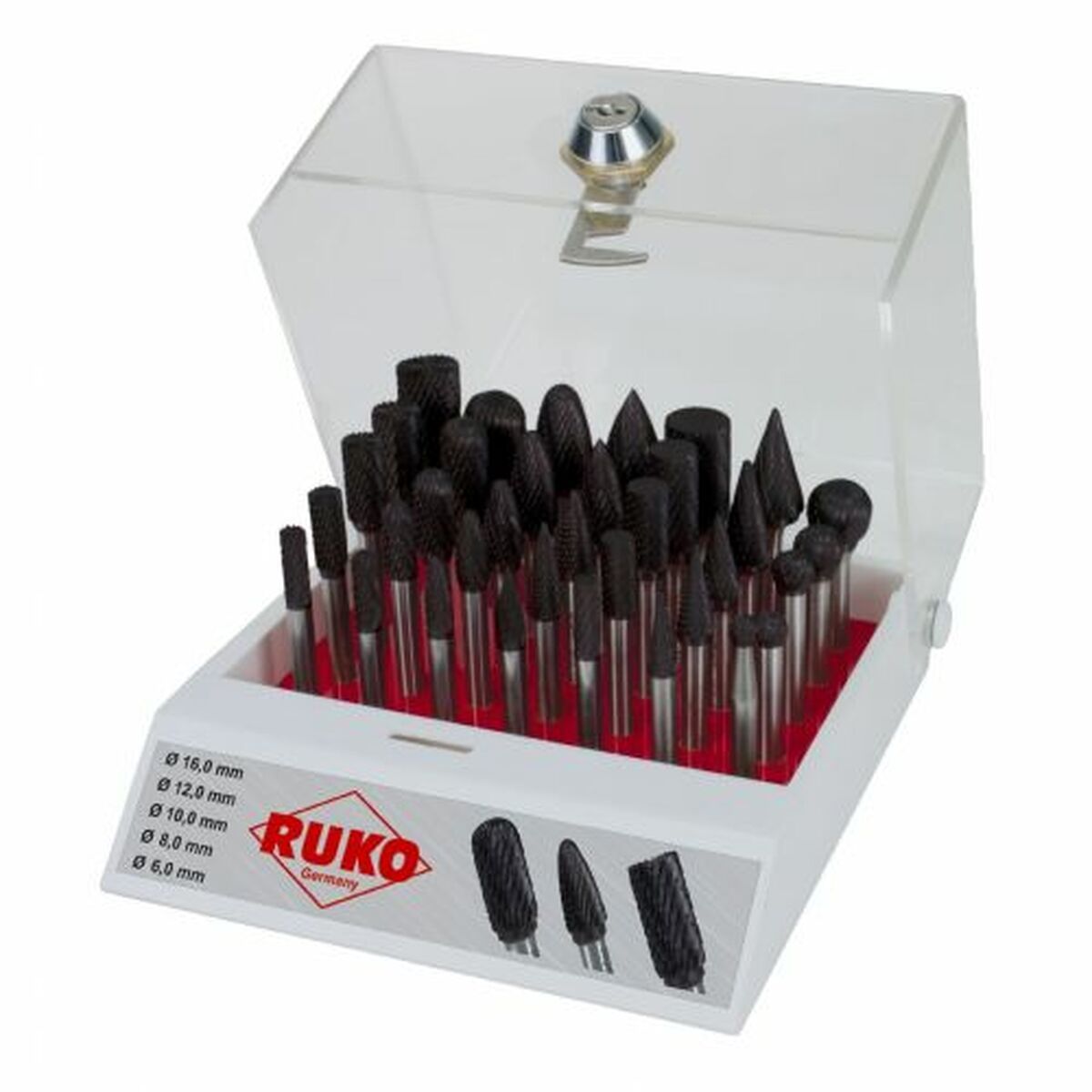 Set de fresas multiuso RUKO Metal duro (HM) 35 Piezas