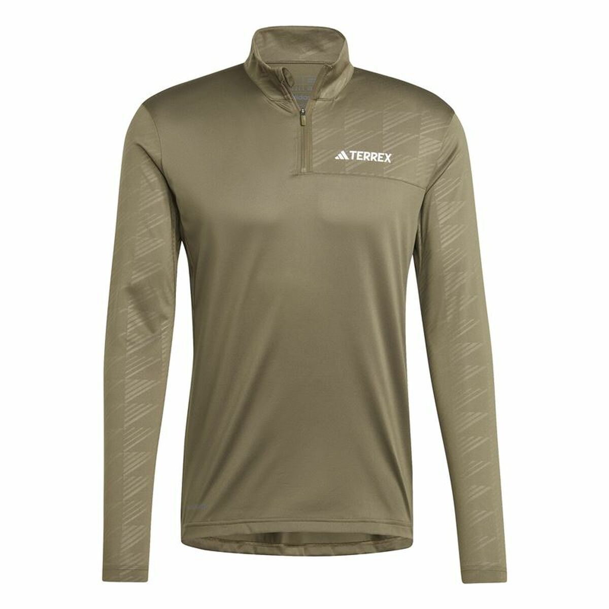 Sudadera sin Capucha Hombre Adidas Mt Half Zi Ls Marrón