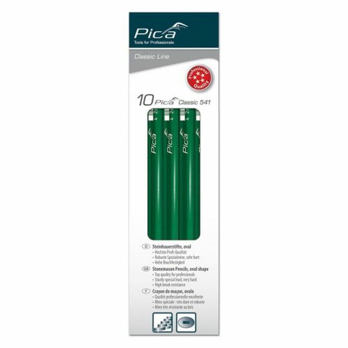 Lápiz de albañil Pica Colgador 10 Piezas