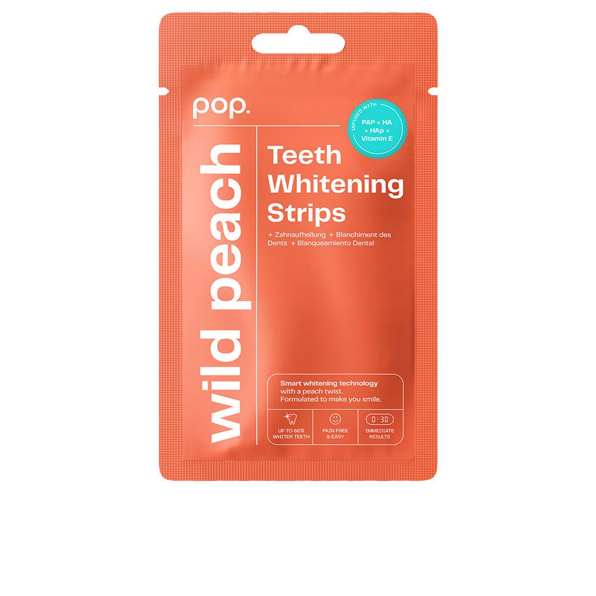 Tiras Blanqueadoras Dentales POP. POP. CUIDADO DENTAL Melocotón