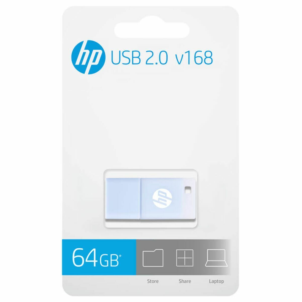 Memoria USB HP HPFD168B-64 Azul 64 GB