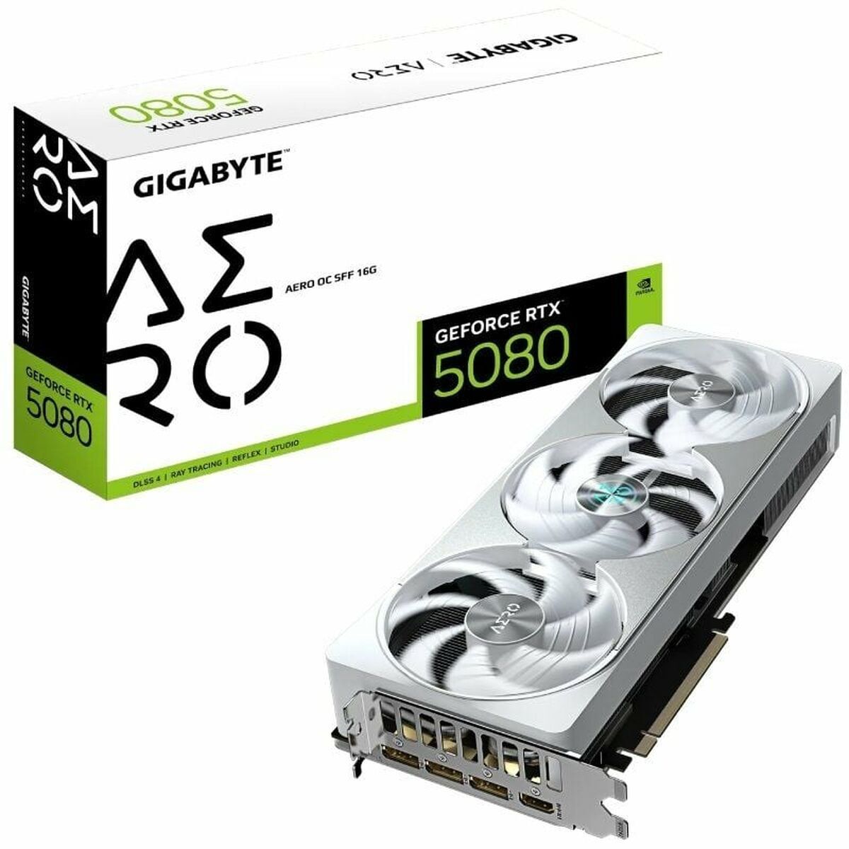 Tarjeta Gráfica Gigabyte GeForce RTX 5080 AERO OC SFF 16G GEFORCE RTX 5080 16 GB GDDR6 GDDR7