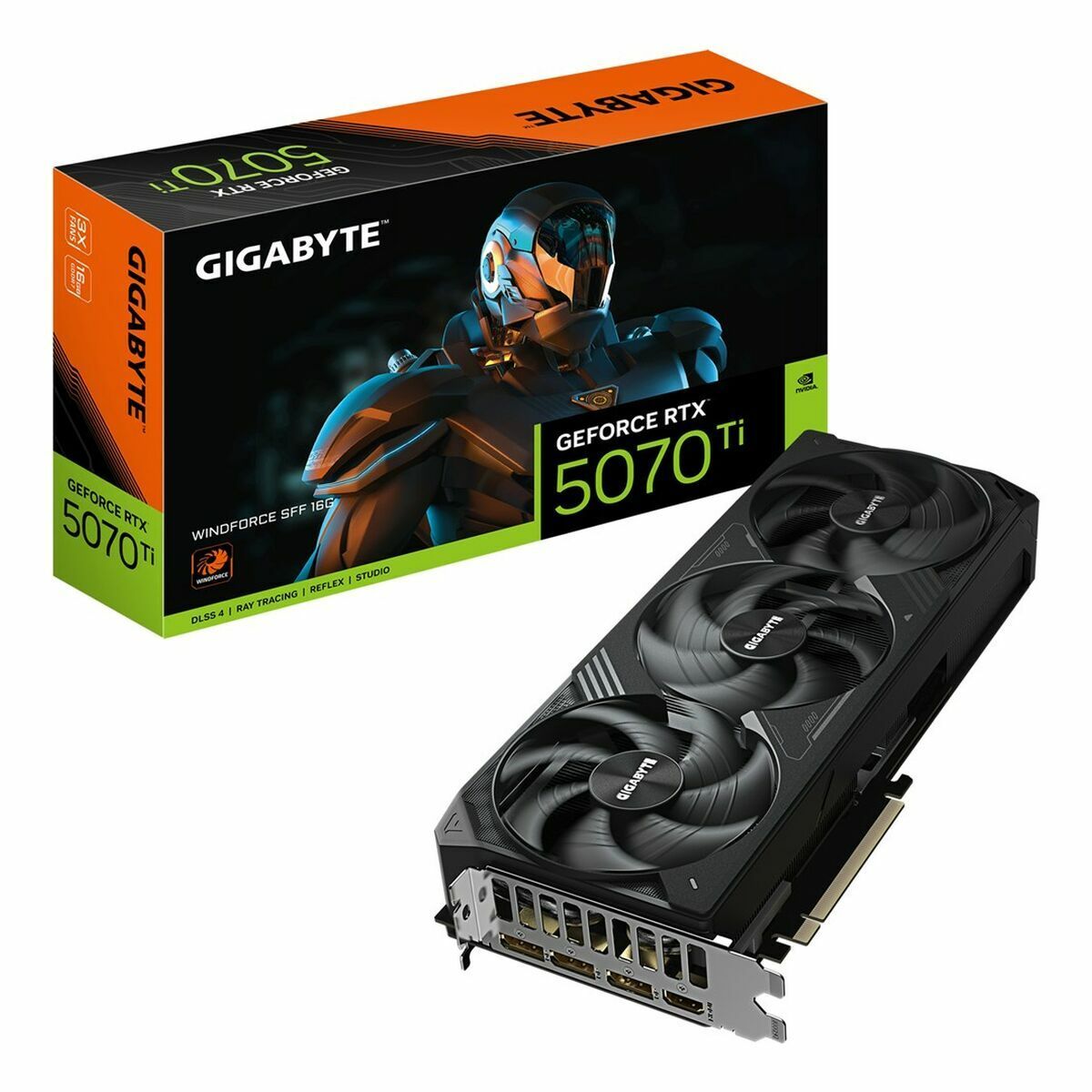 Tarjeta Gráfica Gigabyte GV-N507TWF3-16GD nvidia geforce rtx 5070 ti 16 GB GDDR6 GDDR7
