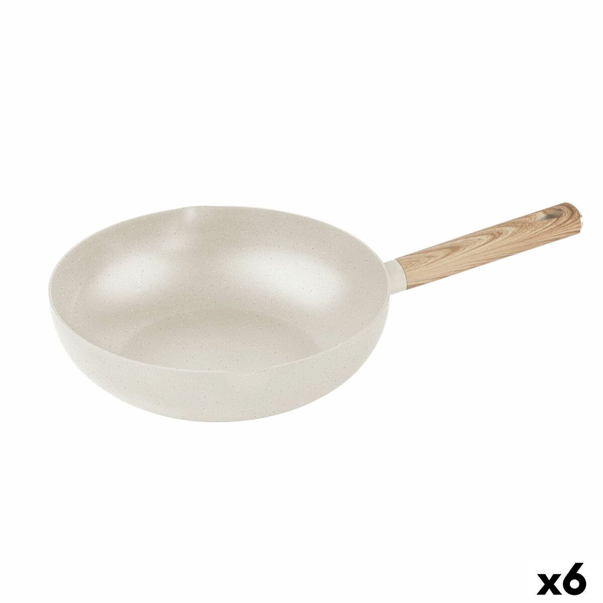 Sartén Wok Quttin ECOOK Blanco 28 x 8 cm 2,8 mm (6 Unidades)