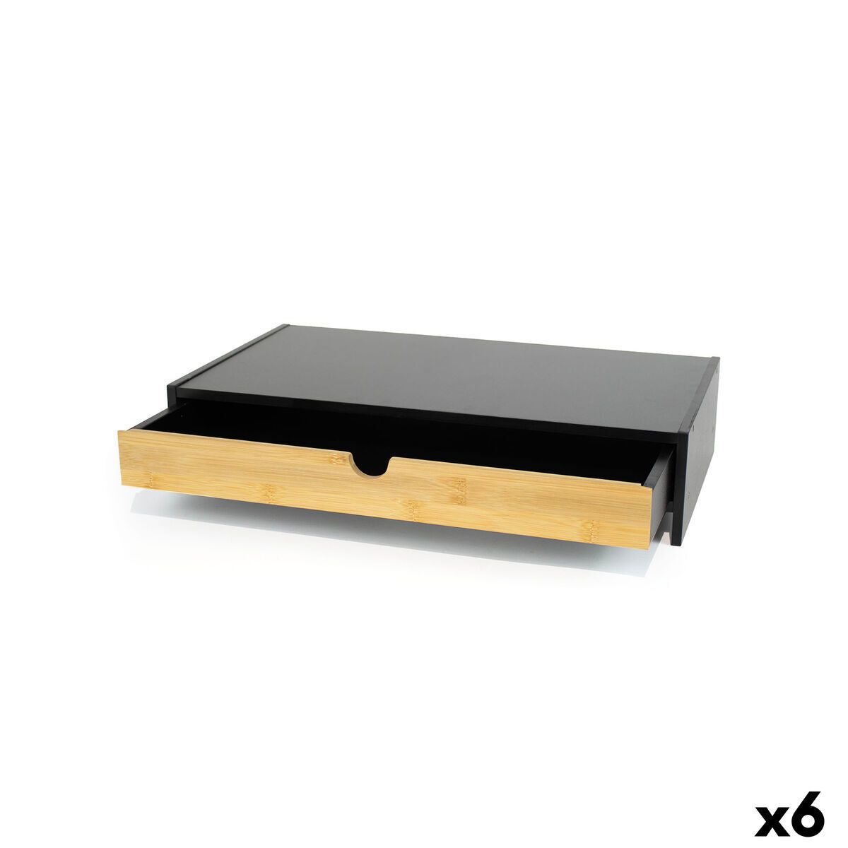 Soporte de Mesa para Pantalla Confortime 47 x 26 x 10 cm Marrón Negro (6 Unidades)