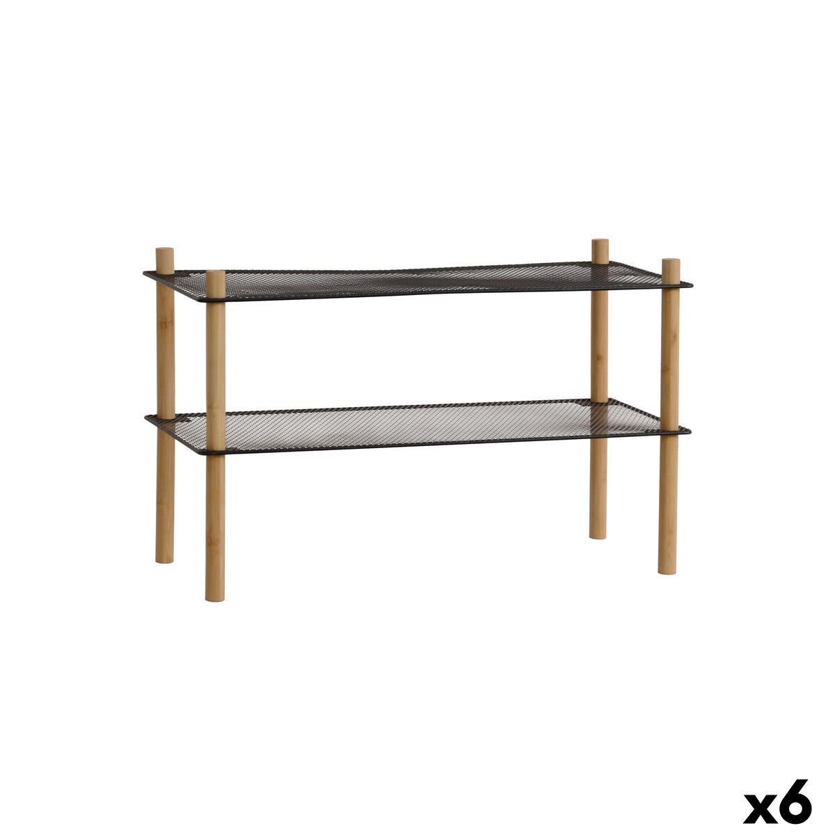 Estantería MobleKit Metal Bambú 63 x 26 x 39 cm (6 Unidades)