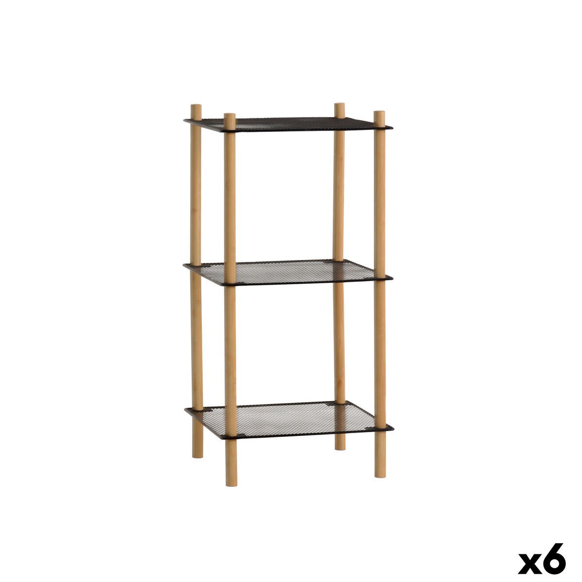 Estantería MobleKit Metal Bambú 35 x 30 x 71 cm (6 Unidades)