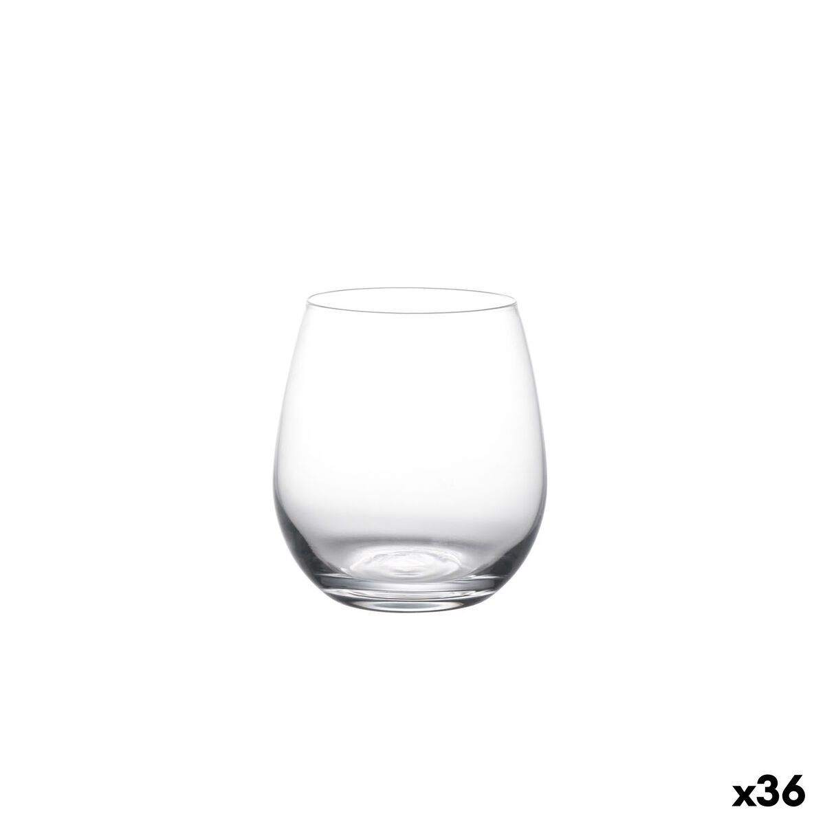 Vaso La Mediterránea Cares Transparente Vidrio 480 ml (36 Unidades)