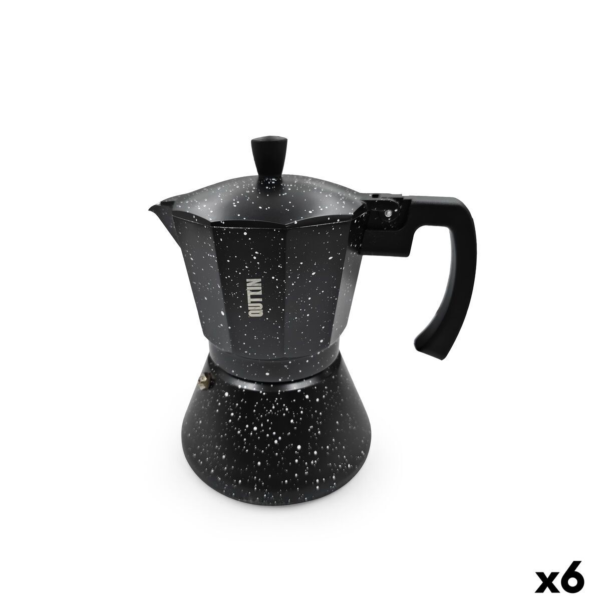 Cafetera Italiana Quttin Aluminio 0,45 L (6 Unidades)