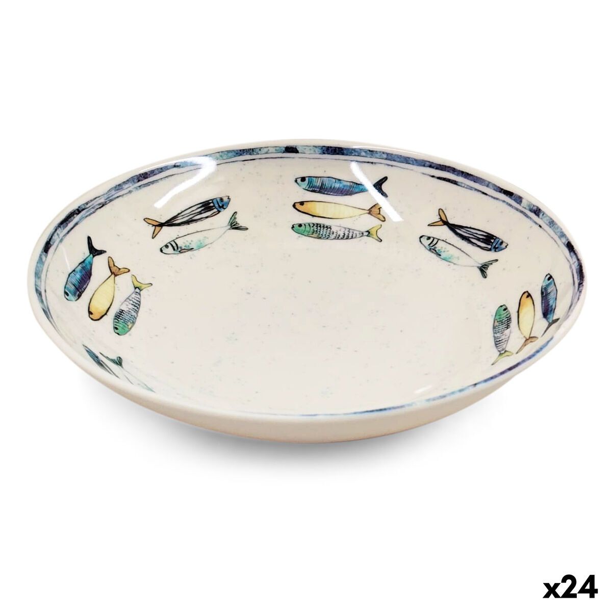 Plato Hondo Alfares PEIXE 21 x 5,3 cm (24 Unidades)