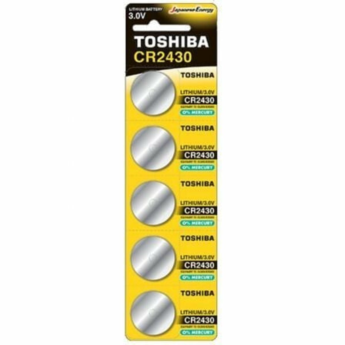 Pilas Recargables Toshiba CR2430-PW-BP-5 3 V