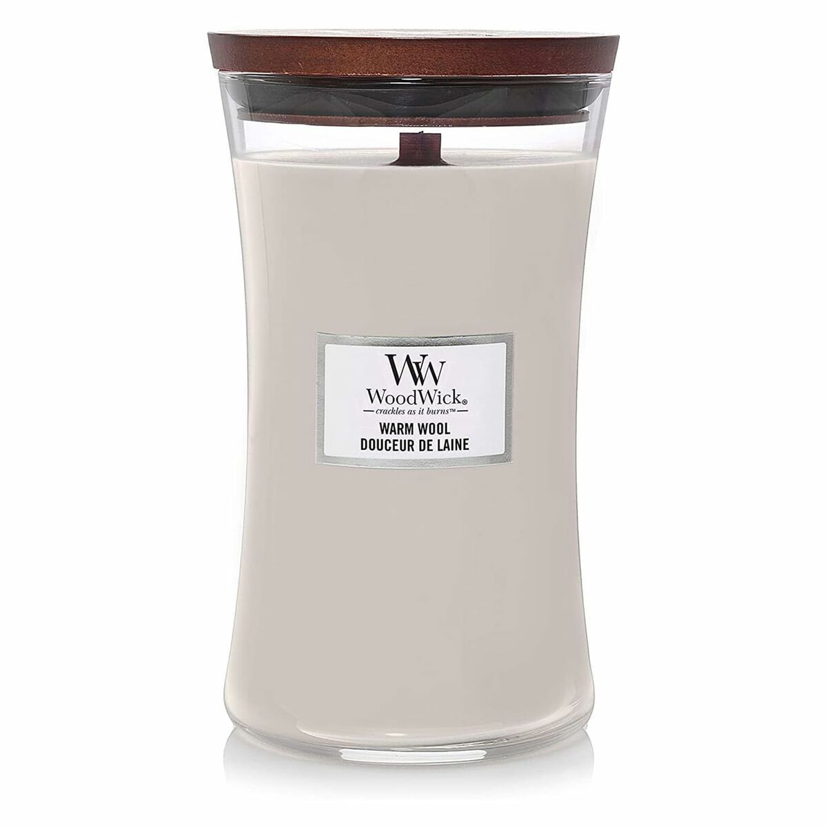 Vela Perfumada Woodwick Warm Wool 610 g
