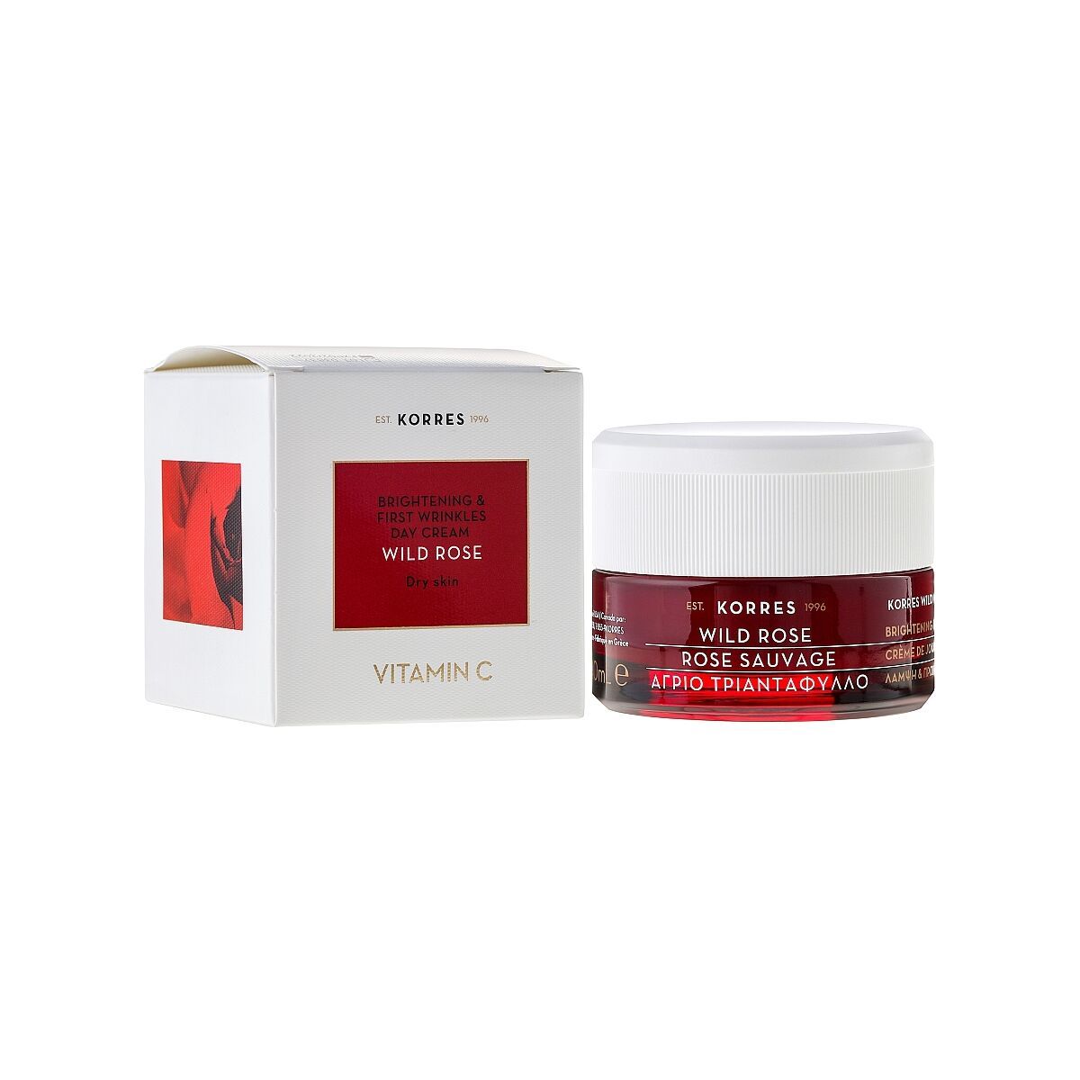 Crema para el Contorno de Ojos Korres Wr Day Cream Nc & Eye Cream 15 ml