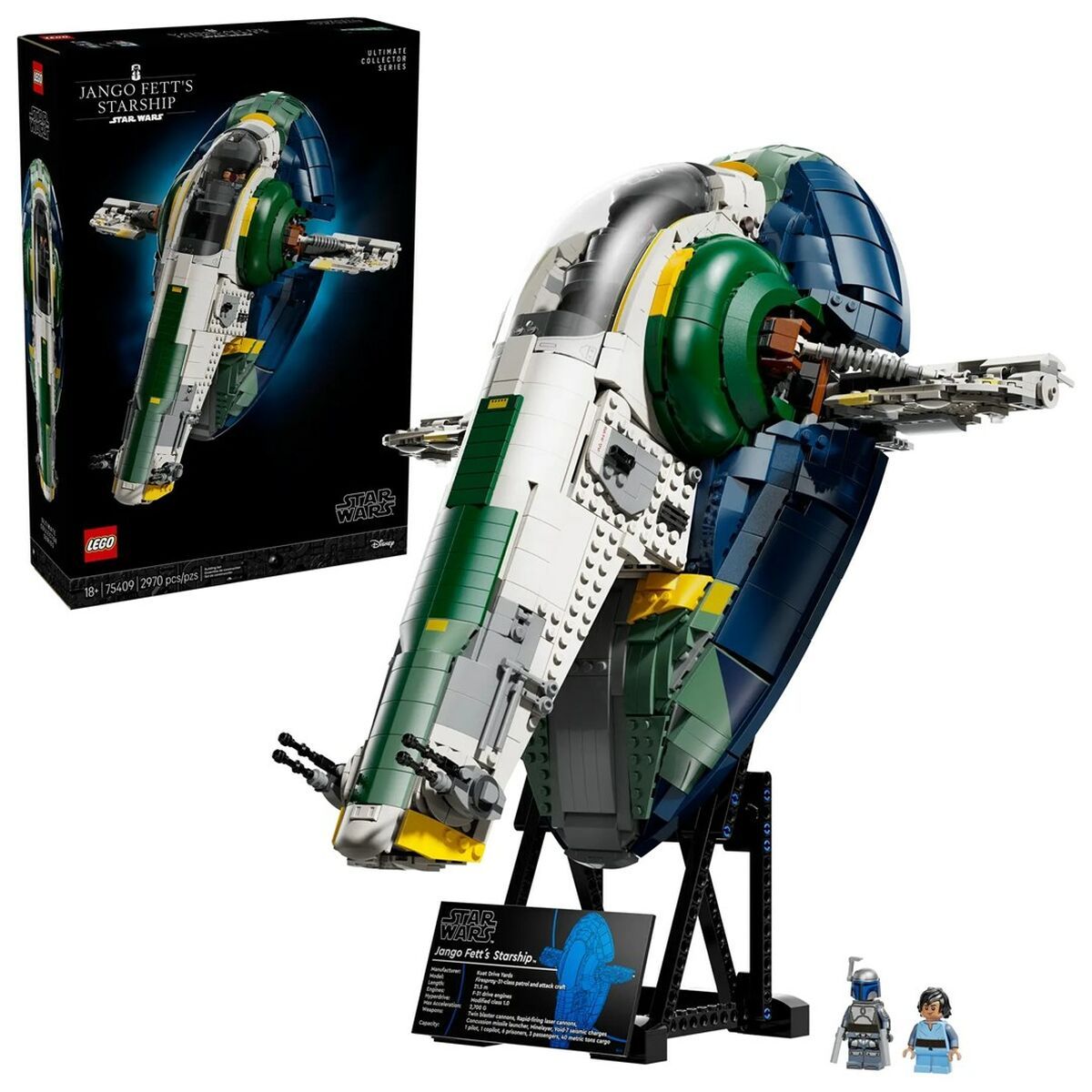 Juego de Construcción Lego STAR WARS 75409 Jango Fett's Starship 2970 Piezas
