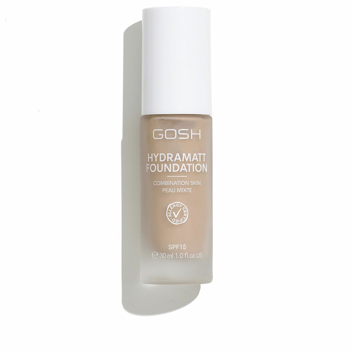Base de Maquillaje Fluida Gosh Copenhagen HYDRAMATT Nº 006-Medium Light - Red Spf 15 30 ml