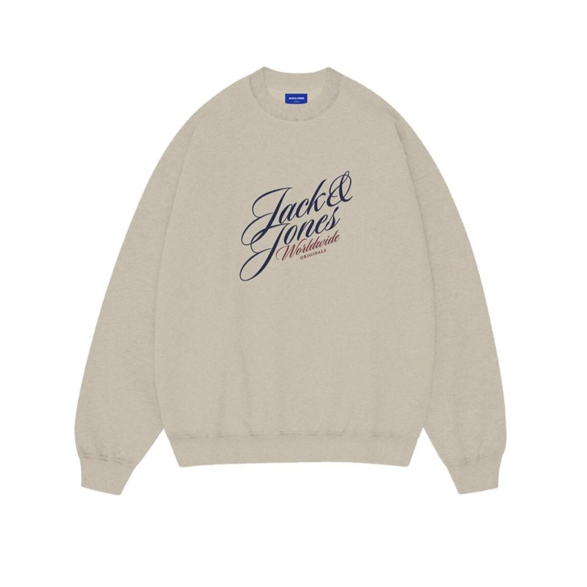Sudadera sin Capucha Hombre Jack & Jones JORINWOOD SWEAT CREW NECK FST 12286583 Beige
