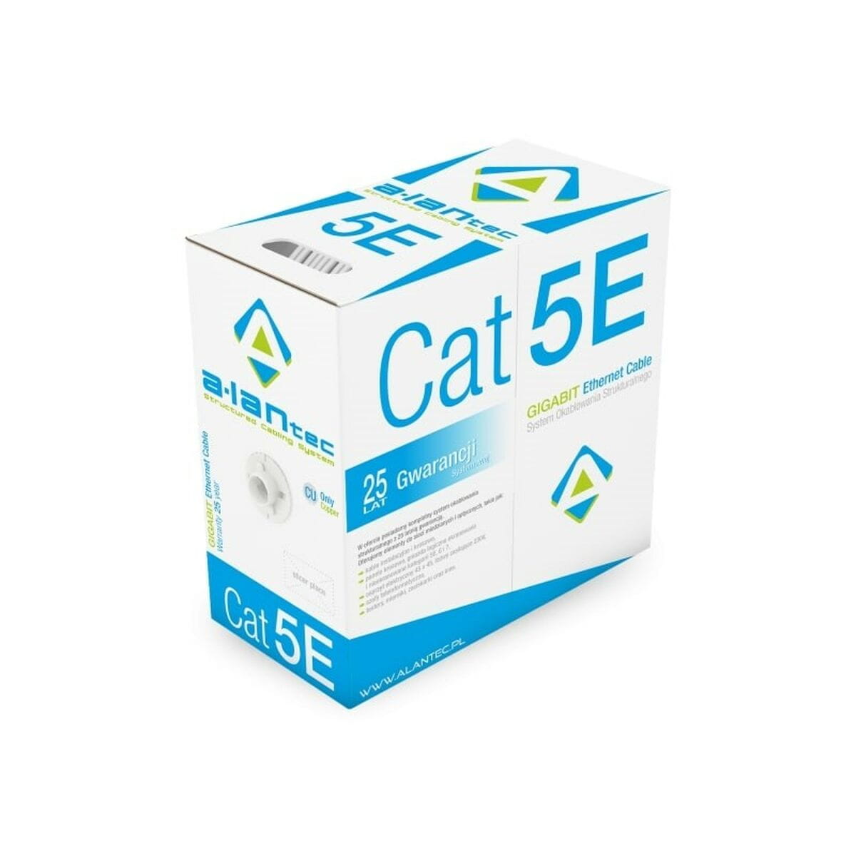 Cable de Red Rígido UTP Categoría 5e Alantec KIU5LSOH305 Gris 305 m