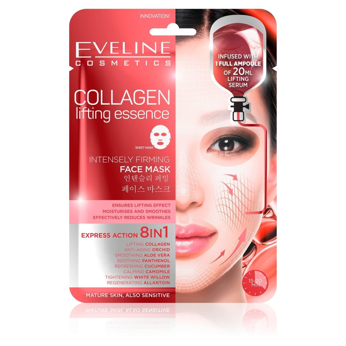 Mascarilla Facial Eveline Collagen Lifting Essence 20 ml