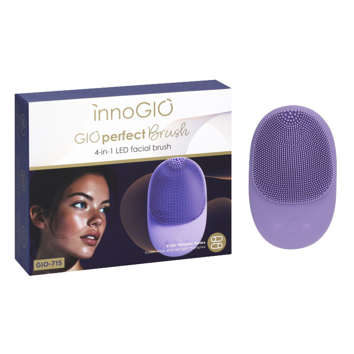 Limpiador Facial Ultrasónico 4 en 1 Innogio 715 Violeta