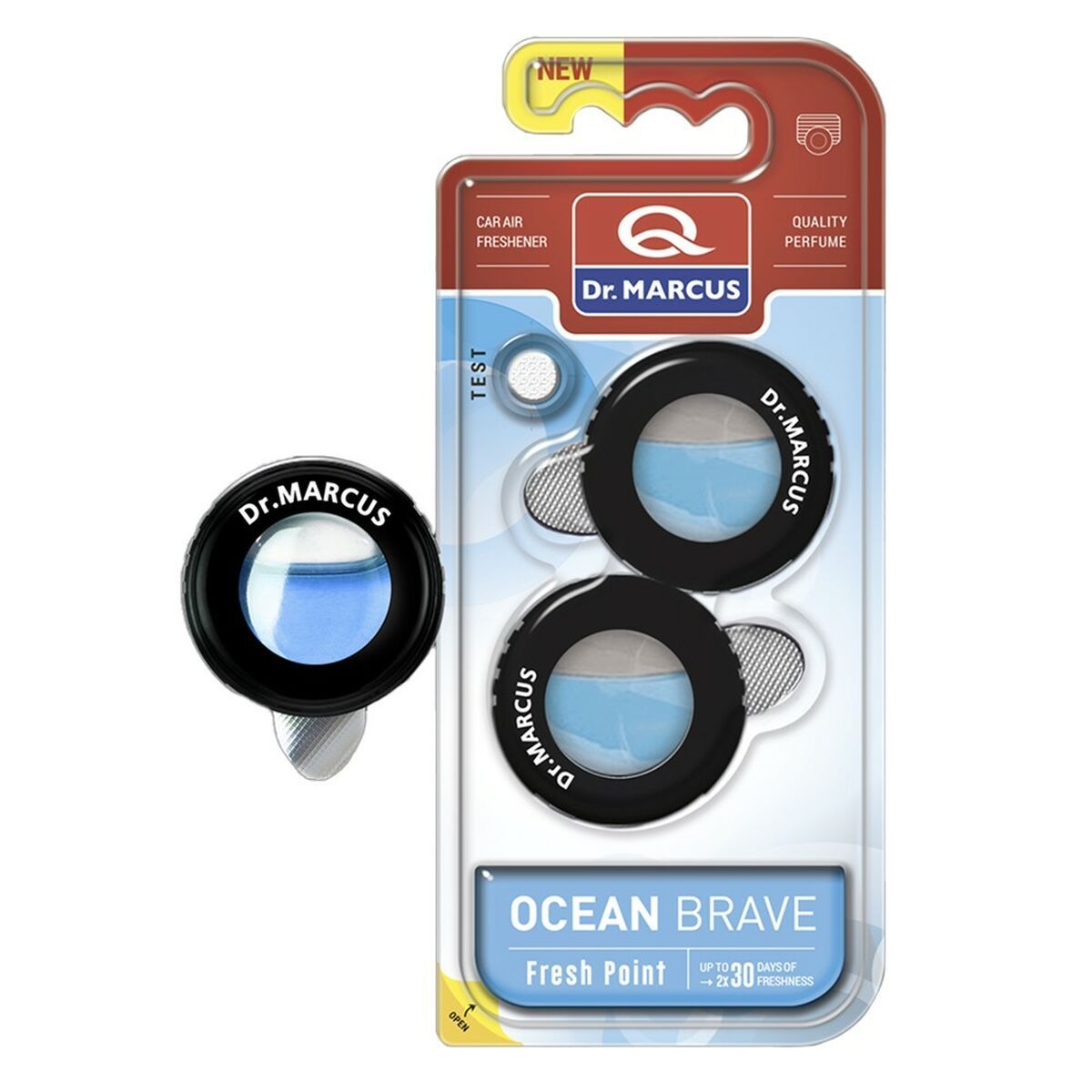 Ambientador para Coche Dr Marcus FRESH POINT OCEAN BRAVE Océano 2,5 ml Plástico (2 Unidades)