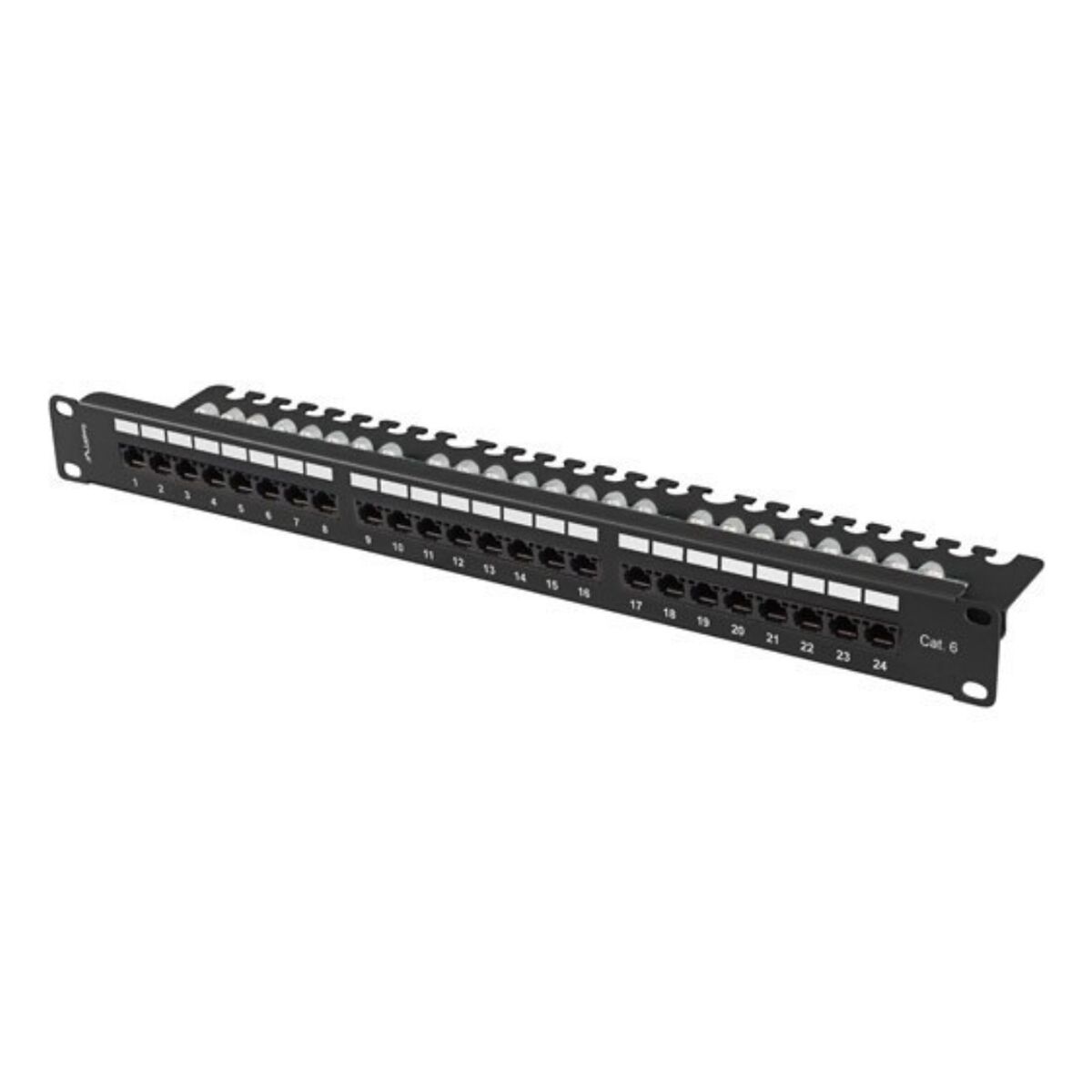 Patch Panel 24 Puertos UTP Categoría 6 Lanberg PPU6-1124-B