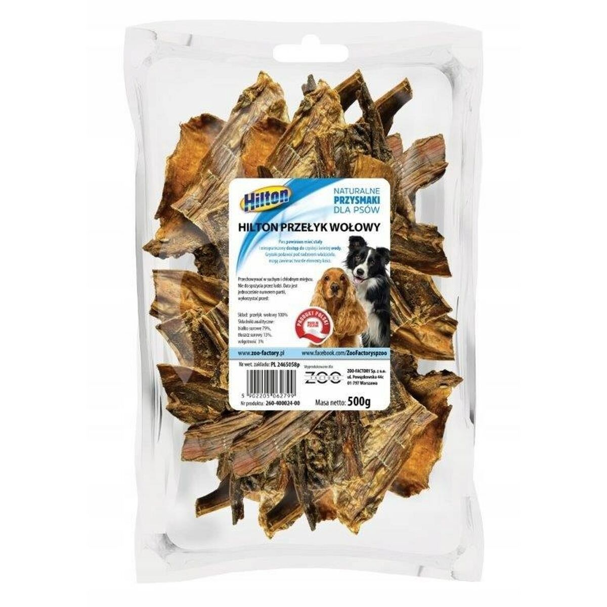 Snack para Perros Hilton Carne de vacuno 500 g