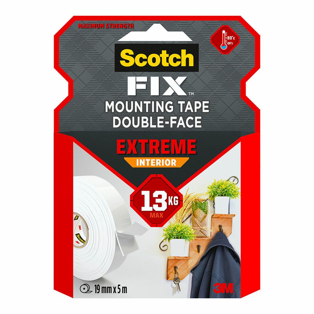 Cinta de Doble Cara Scotch extreme 19 mm x 5 m Blanco